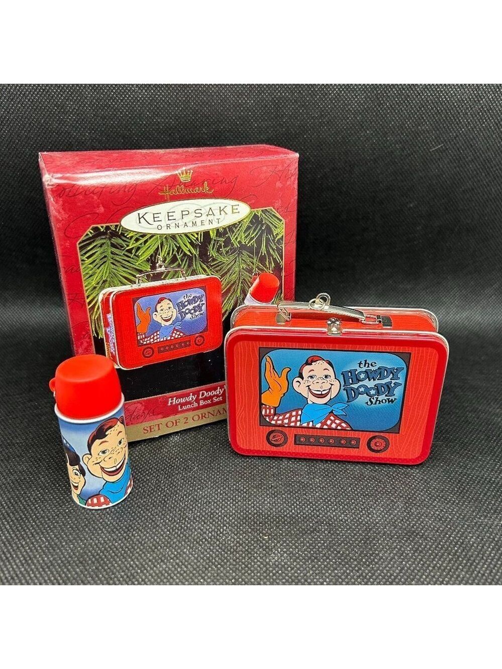 Hallmark Keepsake Ornament Howdy Doody Lunch Box Set of 2 Ornaments